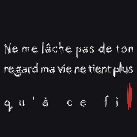 Qua` ce fil Black Modern Wood Framed Art Print with Double Matting by Cilpa, Audrey and Fabrice