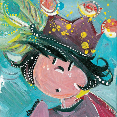 A lore e du bois Gold Ornate Wood Framed Art Print with Double Matting by Bonnevay, Chantal