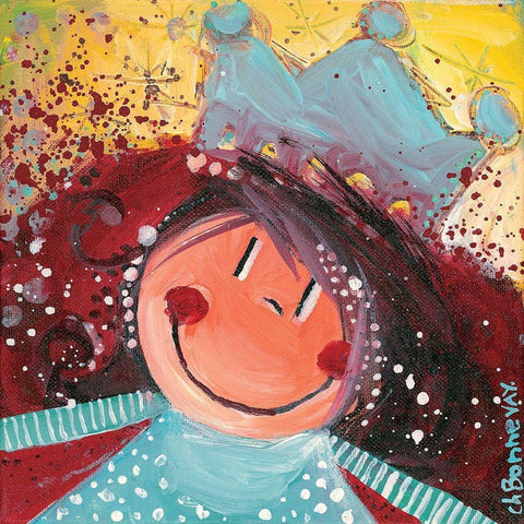 Un re gal de sucrerie White Modern Wood Framed Art Print with Double Matting by Bonnevay, Chantal