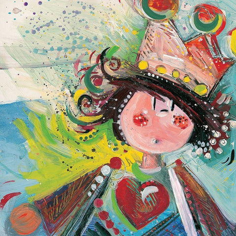 Visite au cha teau Black Modern Wood Framed Art Print by Bonnevay, Chantal