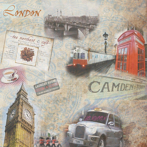 London Folies II Black Modern Wood Framed Art Print with Double Matting by BRAUN Studio