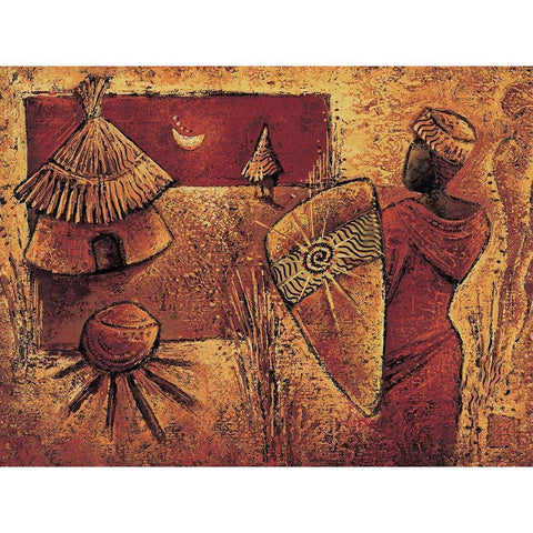 De lautre cote Gold Ornate Wood Framed Art Print with Double Matting by Vital, Isabelle