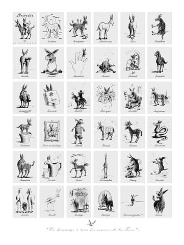 Aneries White Modern Wood Framed Art Print with Double Matting by Geraud, Philippe