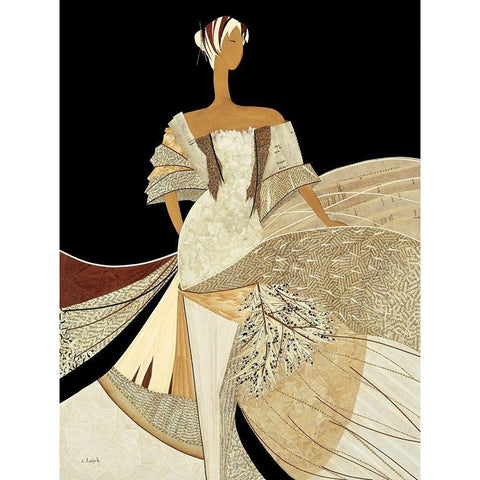 Clarisse White Modern Wood Framed Art Print by Loesch, Elisabeth