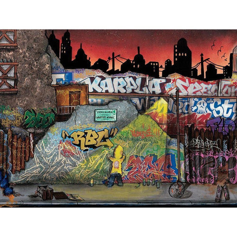 Wild Life II Black Modern Wood Framed Art Print by Butch and Pea