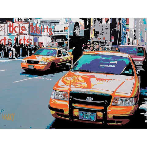 Tickets White Modern Wood Framed Art Print by Toque, Harry