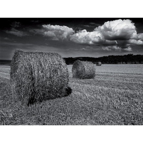 Alignement Black Modern Wood Framed Art Print with Double Matting by de Lattre, Pascal