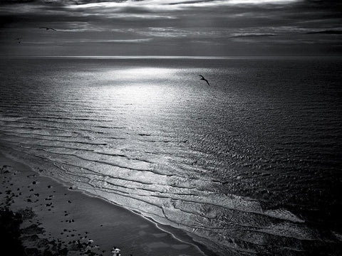 Cap Blanc-Nez White Modern Wood Framed Art Print with Double Matting by de Lattre, Pascal