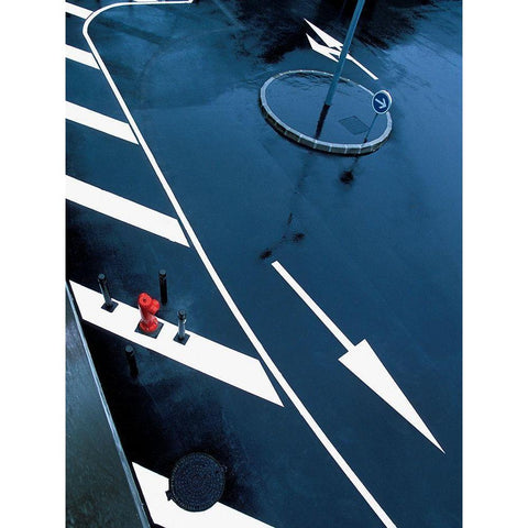 Rond Point Black Modern Wood Framed Art Print by Duclos, Frederic