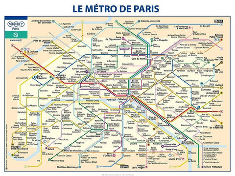 Metro de Paris White Modern Wood Framed Art Print with Double Matting by Ratp
