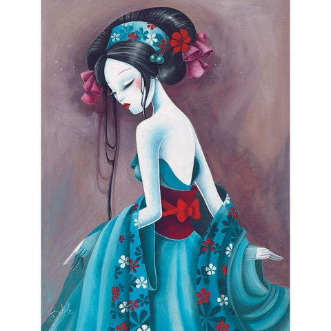 Jadepearls Black Modern Wood Framed Art Print by Sybile