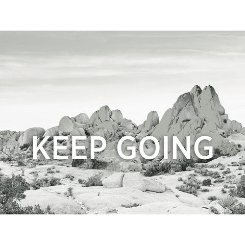 Keep Going Gold Ornate Wood Framed Art Print with Double Matting by Braun Studio