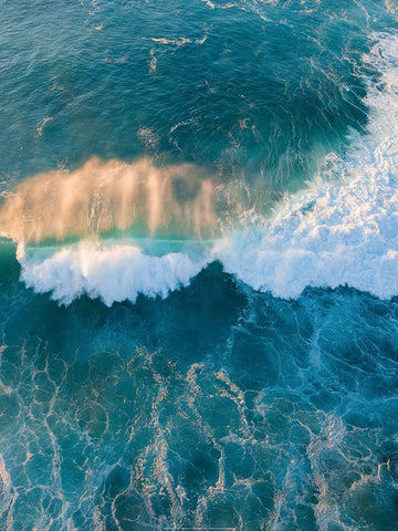 Blue Wave Black Ornate Wood Framed Art Print with Double Matting by Braun Studio