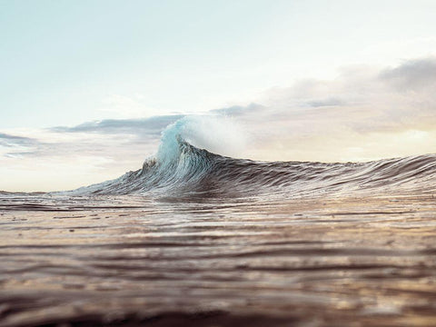 Vague White Modern Wood Framed Art Print with Double Matting by BRAUN Studio