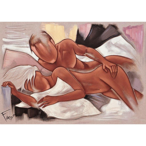 Good Morning Black Modern Wood Framed Art Print with Double Matting by Farel, Pierre