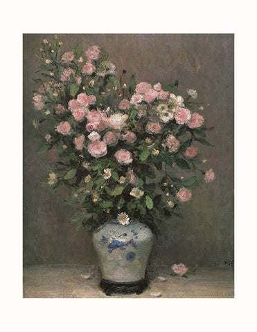 Rosiers White Modern Wood Framed Art Print with Double Matting by DYF