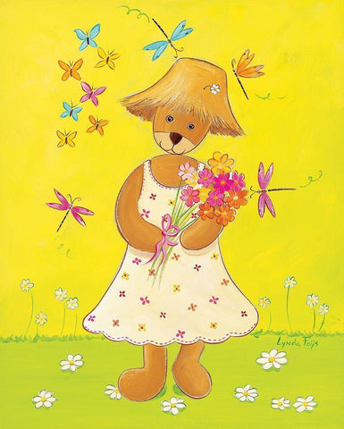 La copine du jardinier White Modern Wood Framed Art Print with Double Matting by Fays, Lynda