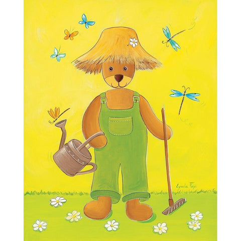 Le jardinier Black Modern Wood Framed Art Print with Double Matting by Fays, Lynda