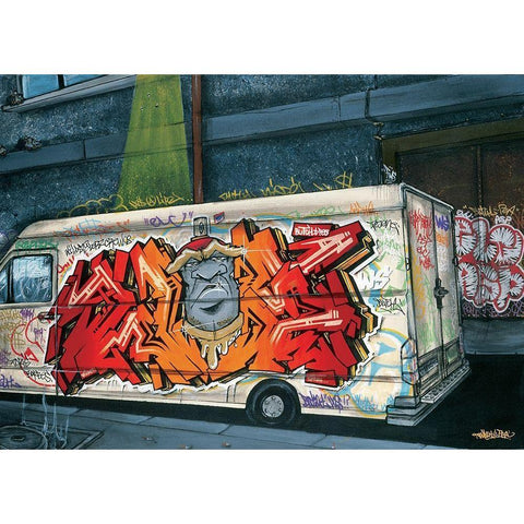 Kamtar Sens II Black Modern Wood Framed Art Print by Butch and Pea