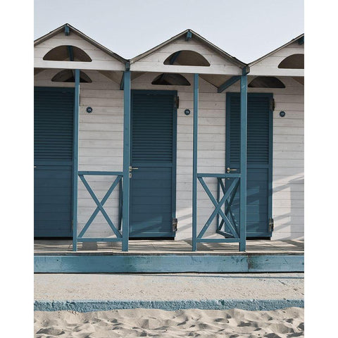 Plage 1 Black Modern Wood Framed Art Print by Braun Studio