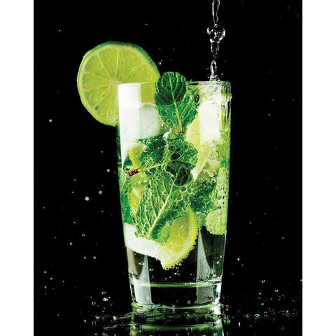 Mojito 3 White Modern Wood Framed Art Print by Braun Studio