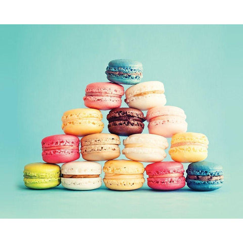 Macarons 3 Black Modern Wood Framed Art Print with Double Matting by Braun Studio