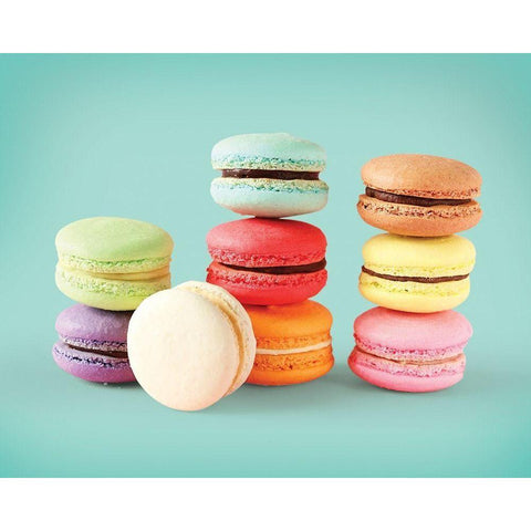 Macarons 4 Black Modern Wood Framed Art Print with Double Matting by Braun Studio