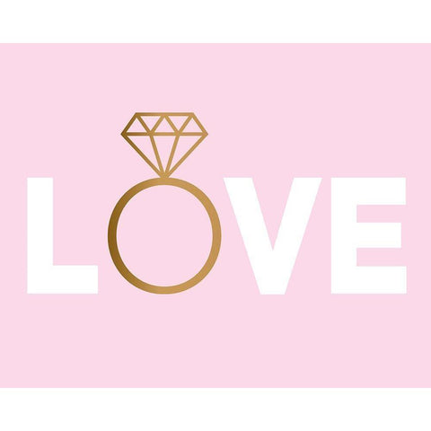 My Ring Love Gold Ornate Wood Framed Art Print with Double Matting by Braun Studio