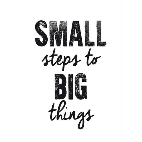 Small steps Black Modern Wood Framed Art Print with Double Matting by Braun Studio