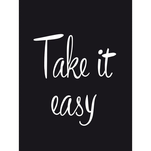 Take it easy Black Modern Wood Framed Art Print with Double Matting by Braun Studio