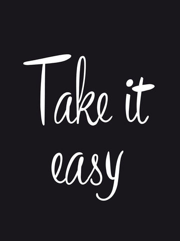 Take it easy Black Ornate Wood Framed Art Print with Double Matting by Braun Studio