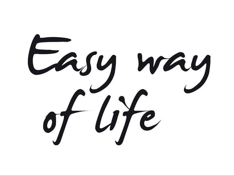 Easy way of life White Modern Wood Framed Art Print with Double Matting by Braun Studio
