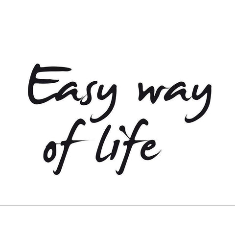 Easy way of life Black Modern Wood Framed Art Print by Braun Studio