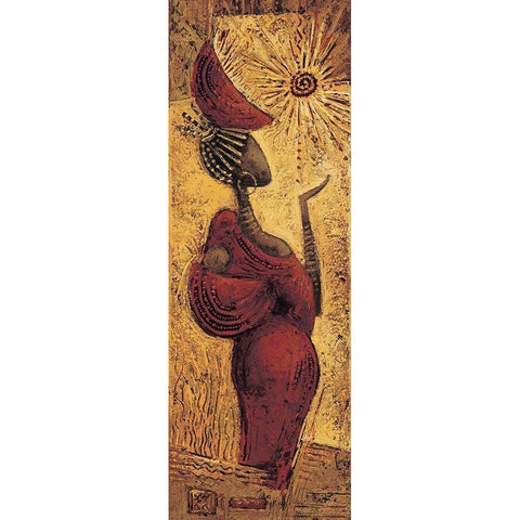 Respire Gold Ornate Wood Framed Art Print with Double Matting by Vital, Isabelle