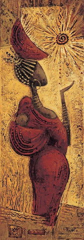 Respire Black Ornate Wood Framed Art Print with Double Matting by Vital, Isabelle