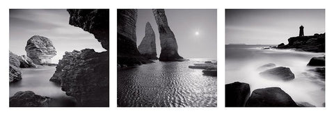 Eternite White Modern Wood Framed Art Print with Double Matting by Laurenceau, Gerard