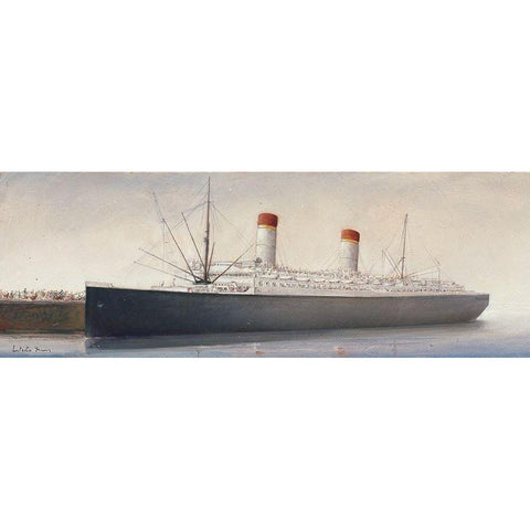 Avant le depart Gold Ornate Wood Framed Art Print with Double Matting by Letestu, Yann