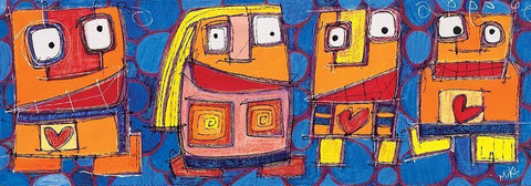 Une demoiselle Black Ornate Wood Framed Art Print with Double Matting by Mika