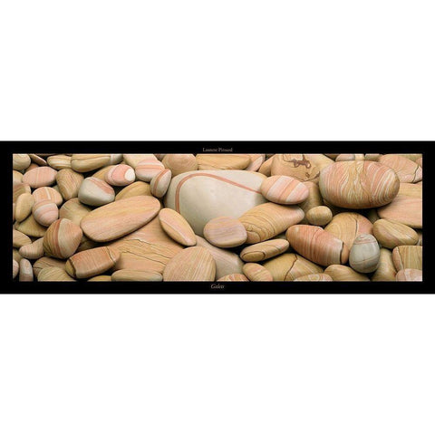 Galets I White Modern Wood Framed Art Print by Pinsard, Laurent