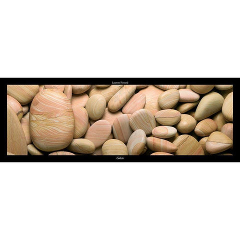 Galets II Black Modern Wood Framed Art Print with Double Matting by Pinsard, Laurent