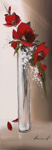 Hauteurs florales I Black Ornate Wood Framed Art Print with Double Matting by Tramoni, Oliver