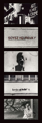 Composition Black Ornate Wood Framed Art Print with Double Matting by Callu, Frederique