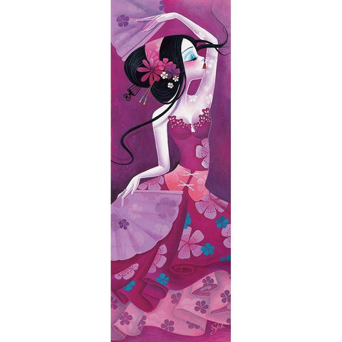 Folie deventails White Modern Wood Framed Art Print by Sybile