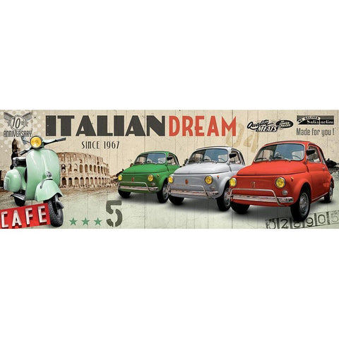 Italian Dream White Modern Wood Framed Art Print by BRAUN Studio