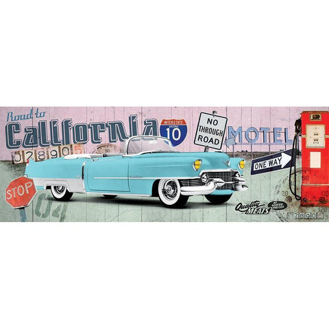 Road to California White Modern Wood Framed Art Print by BRAUN Studio