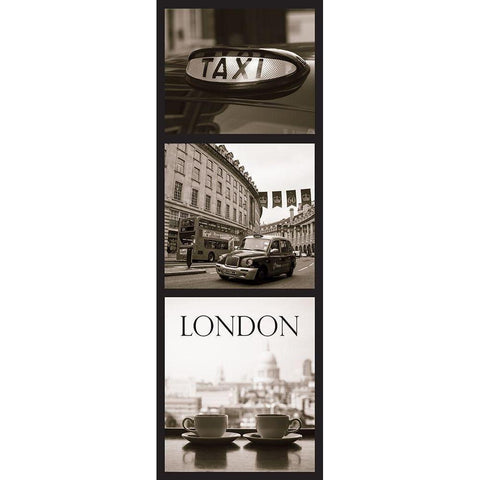 City London Black Modern Wood Framed Art Print with Double Matting by Braun Studio