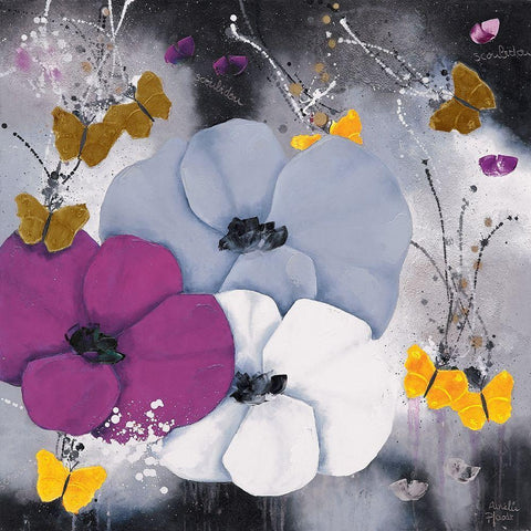 Scoubidou Black Ornate Wood Framed Art Print with Double Matting by Pfaadt Aurelie