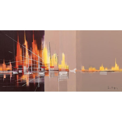 Jubileumlaan Black Modern Wood Framed Art Print with Double Matting by Drappier, Luc