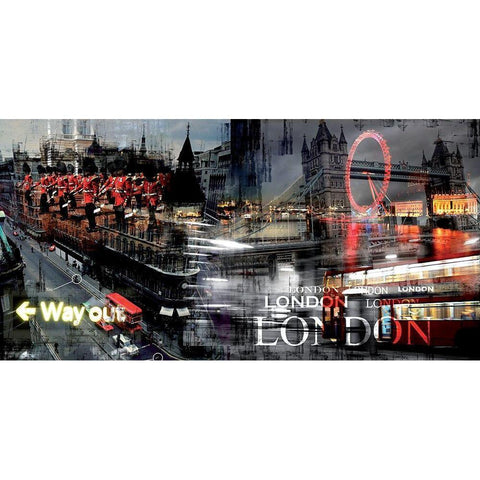 London Way out White Modern Wood Framed Art Print by BRAUN Studio