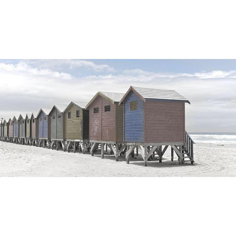 Plage 2 Black Modern Wood Framed Art Print by Braun Studio